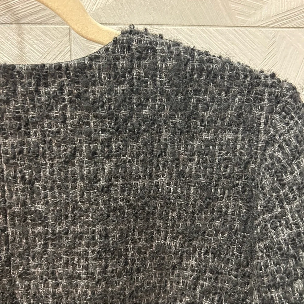 J.Crew Tweed Wool Blend boucle jacket Blazer Dark Gray Size 6